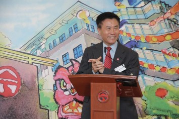 President Leonard K Cheng introduced Lingnan University’s development initiatives in his address.