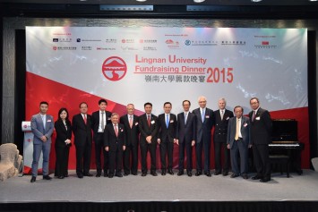 Officiating guests and  sponsors take a group photo together.