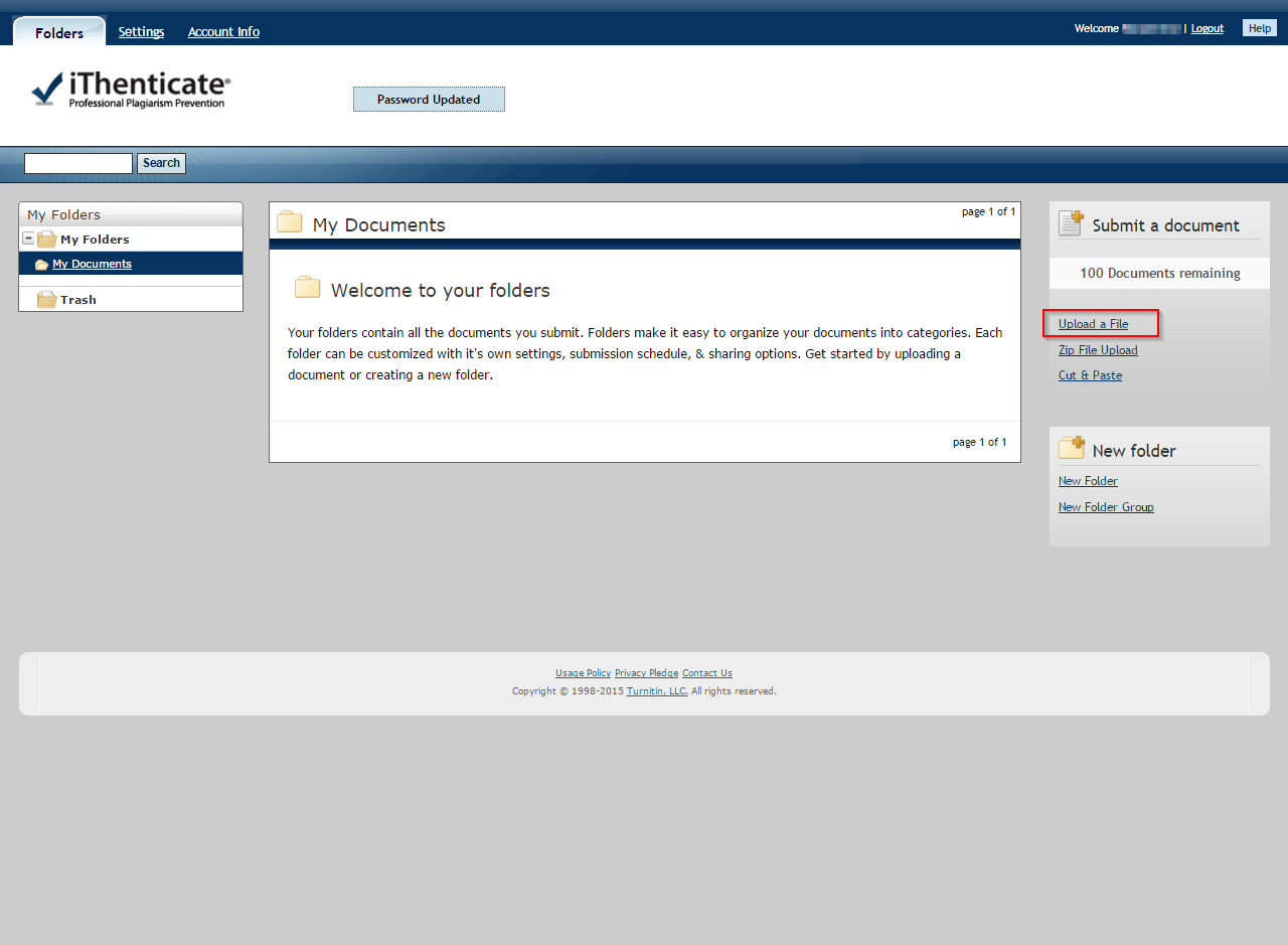 Screenshot of iThenticate homepage