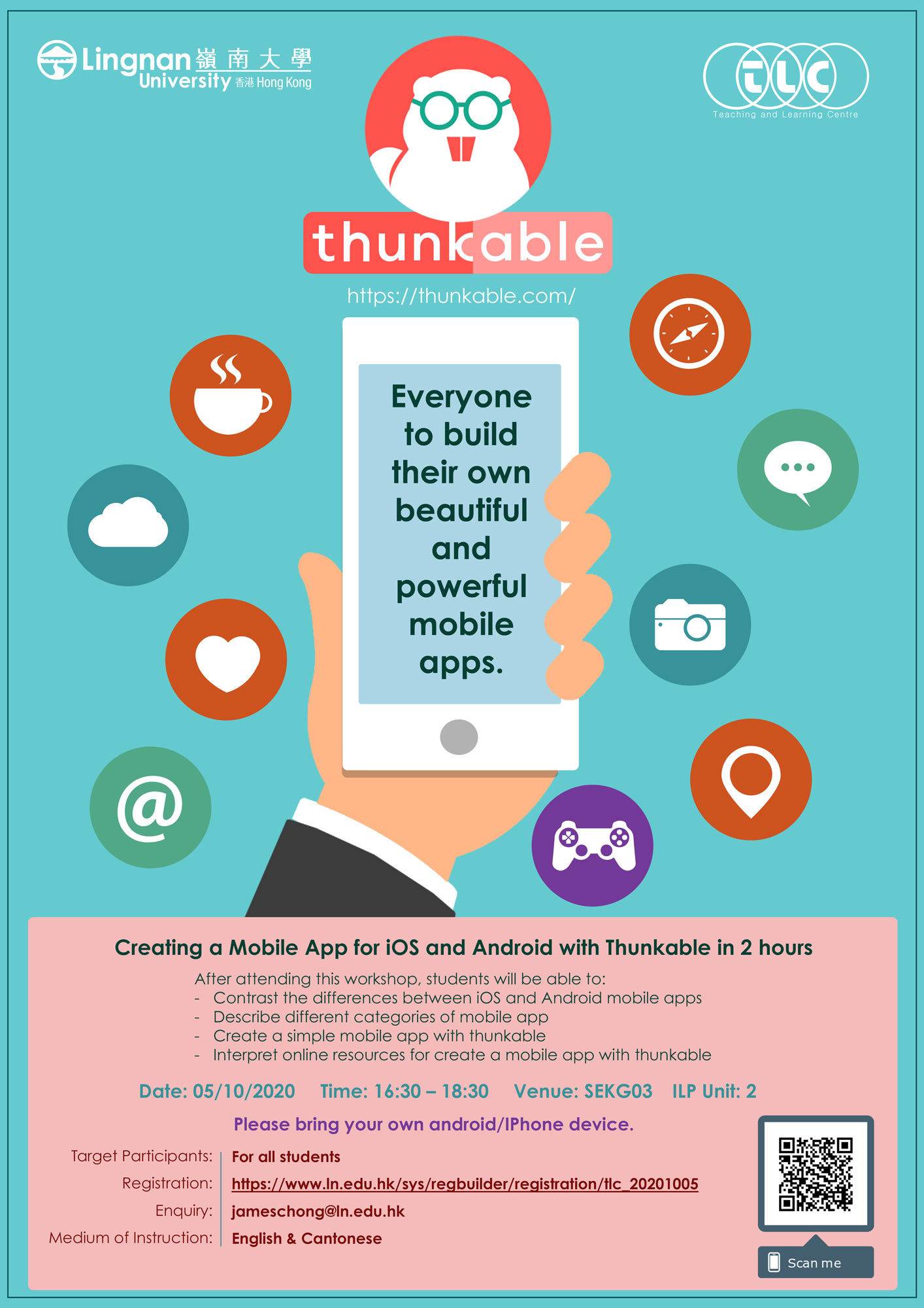 Creating a Mobile App for iOS and Android with Thunkable in Two Hours