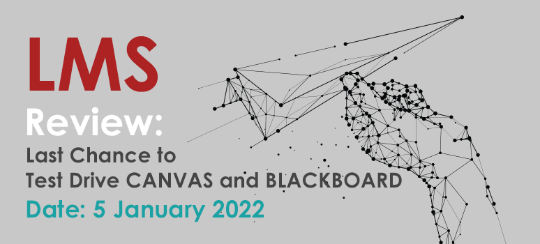 Last Chance to Test Drive CANVAS and BLACKBOARD