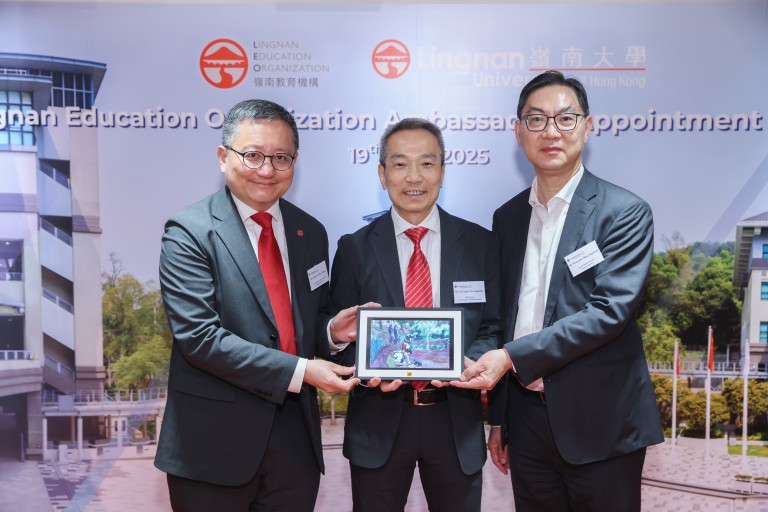 Souvenir Present from Mr Ernest Chan (left) and Mr Augustine Wong (right) to Mr Augustine Lui (middle)