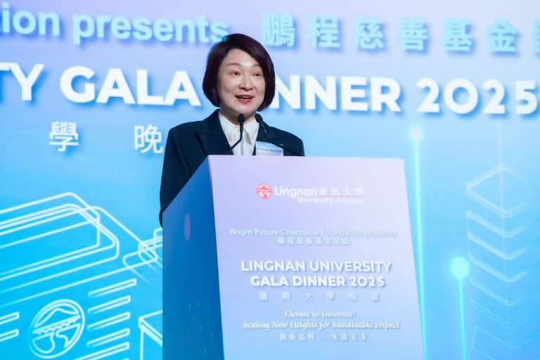 Dr the Honourable Starry Lee, President of the Legislative Council, delivers the opening address.