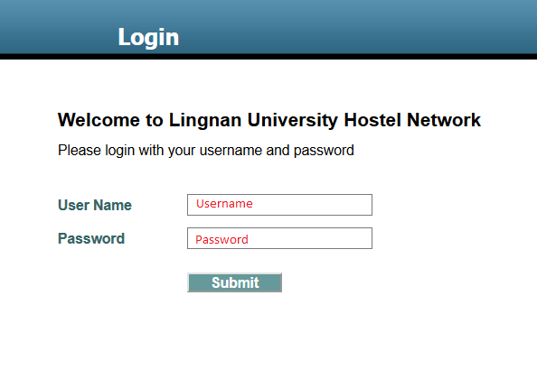 Login Page