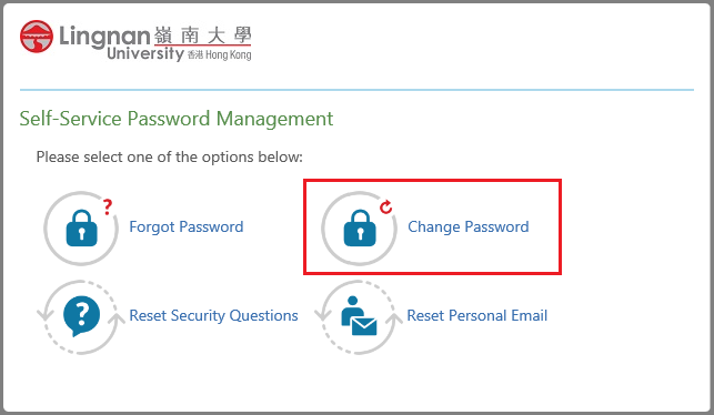 Click "Change Password"