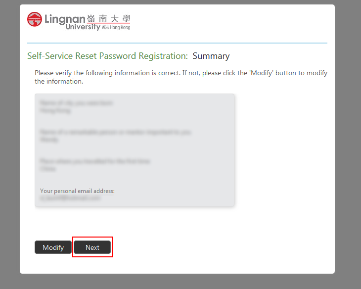 Review questions and personal email address
