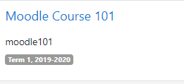 Screenshot of Moodle course overview
