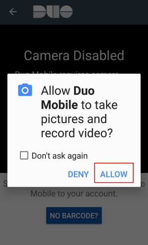 Allow Camera