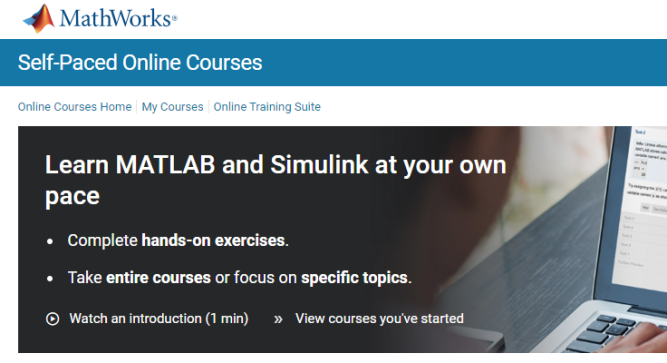 Online MATLAB learning materials
