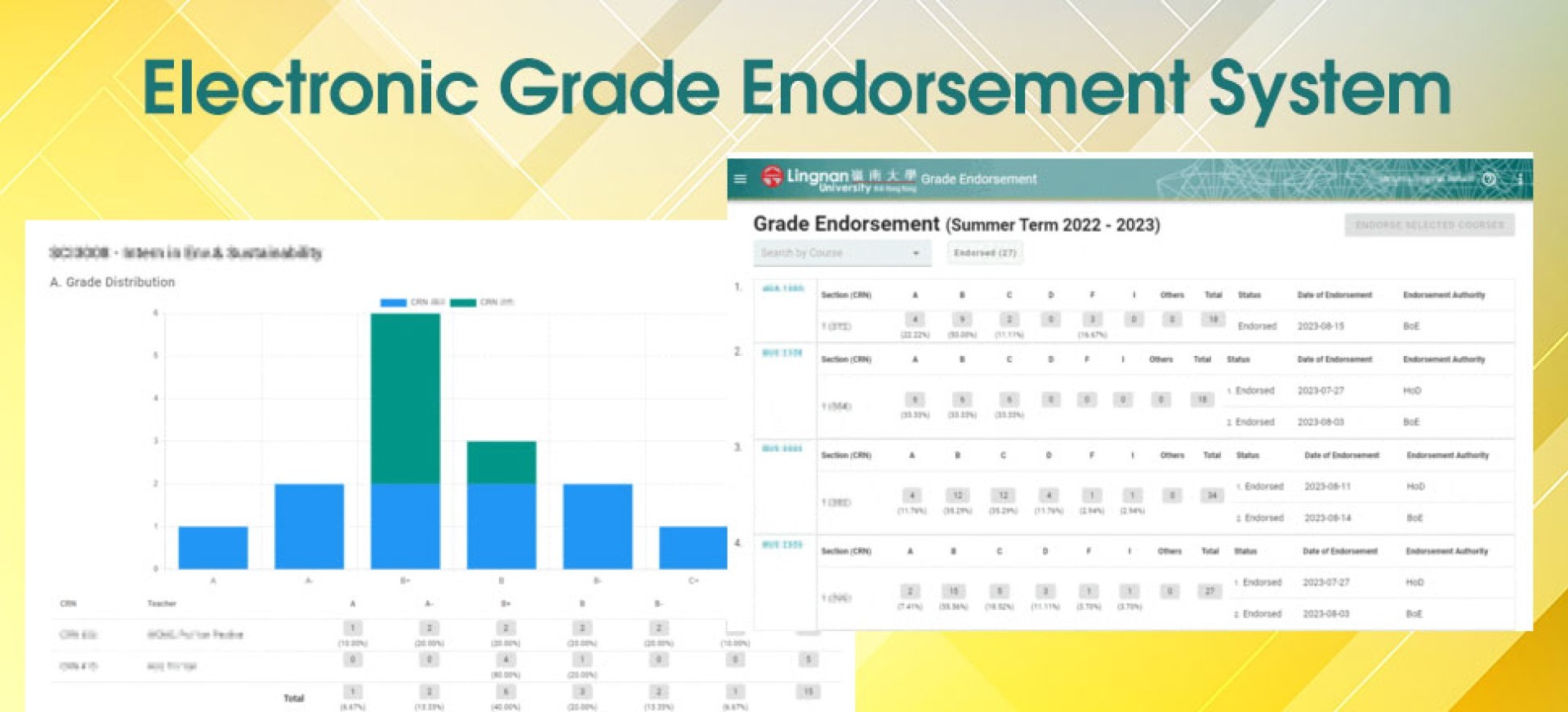 Electronic Grade Endorsement System