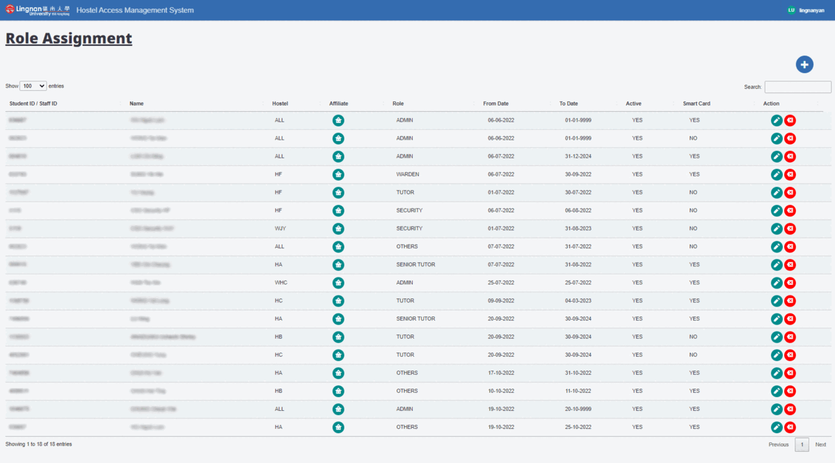 Hostel Access Management System
