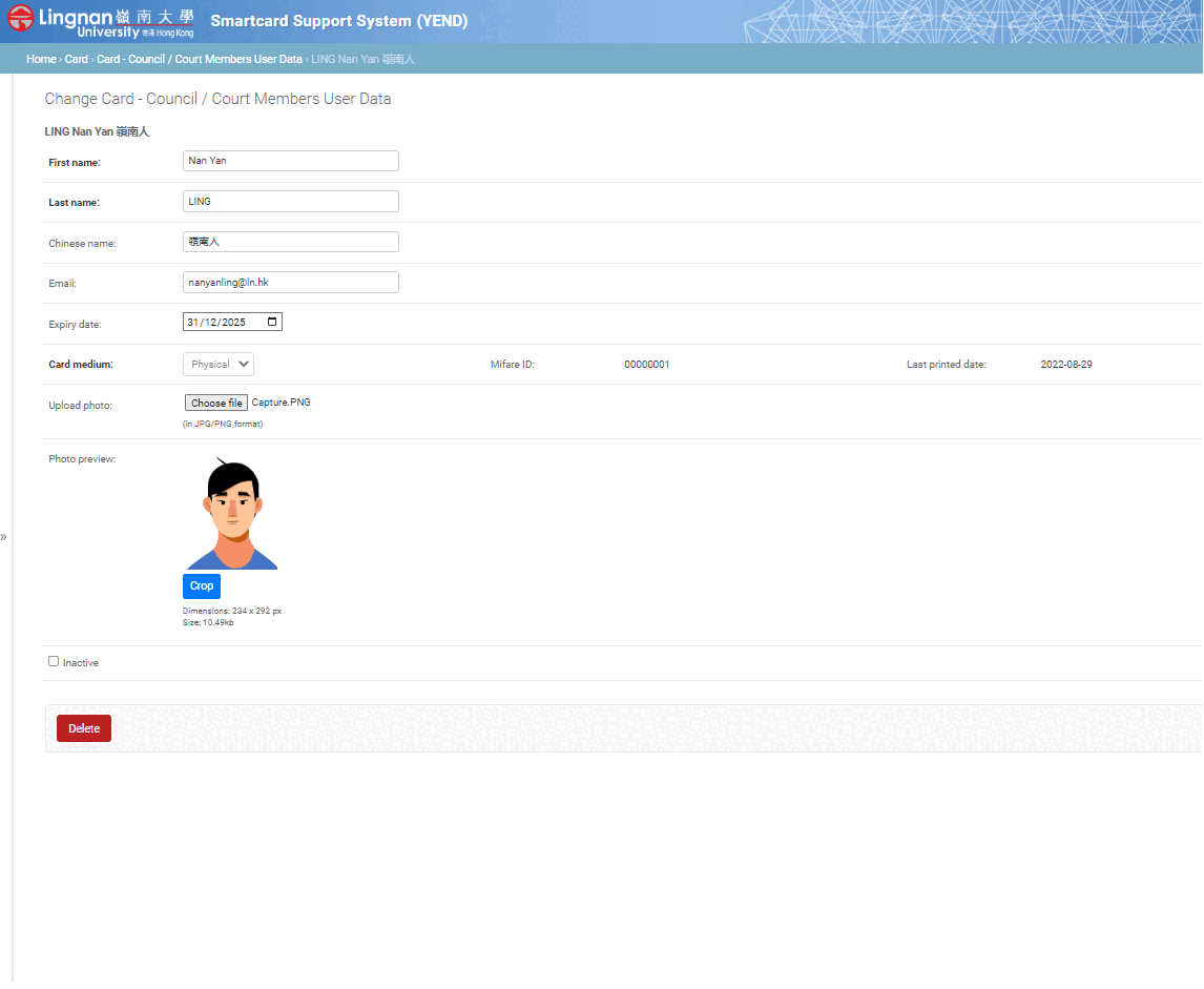 Smart Card Support System