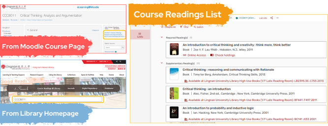 Updates of Course Readings @ Library Service