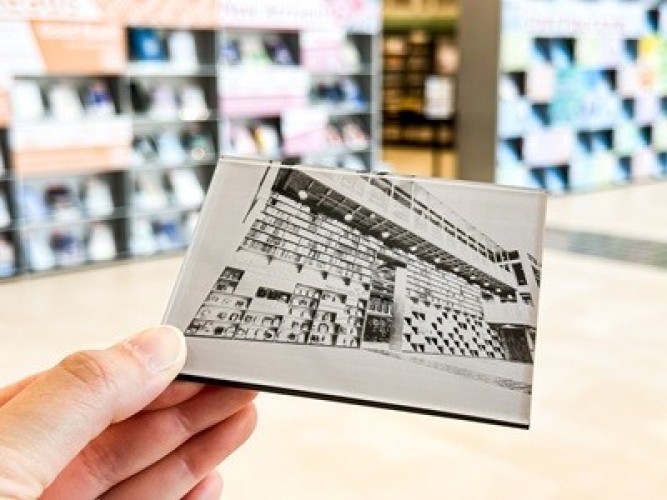 Library Lobby in Laser Engraving Art