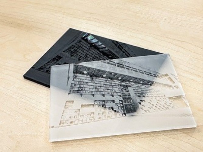 Library Lobby in Laser Engraving Art