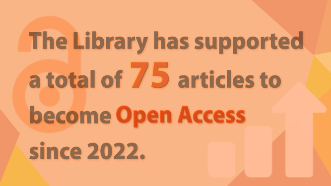 Library has supported a total of 75 articles to become OA since 2022.