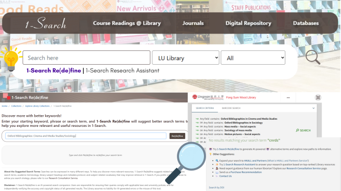 Try 1-Search Re(de)fine now!
