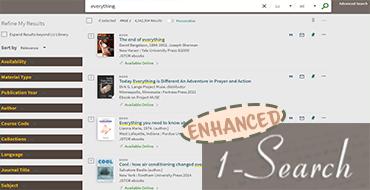 Enhancing 1-Search Interface