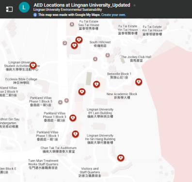 Locations of Automated External Defibrillator
