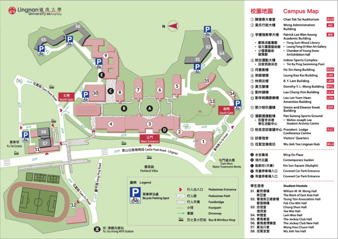 Location Map of Bicycle Parking Spaces