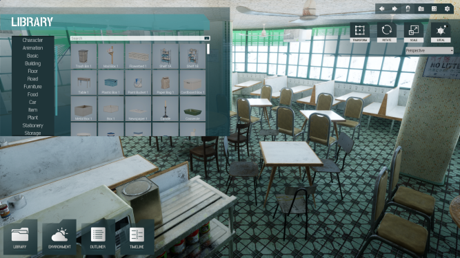 Comprehensive library for customisable scenes
