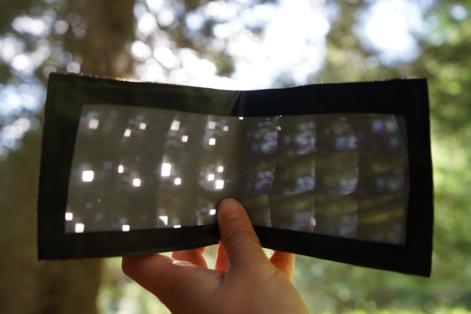 Curtain providing apposition compound vision with fluid motion
