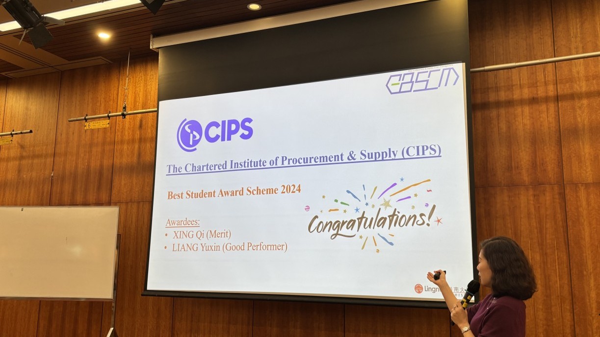 Lingnan University eBSCM Programme Students Win CIPS Best Student Awards 2024