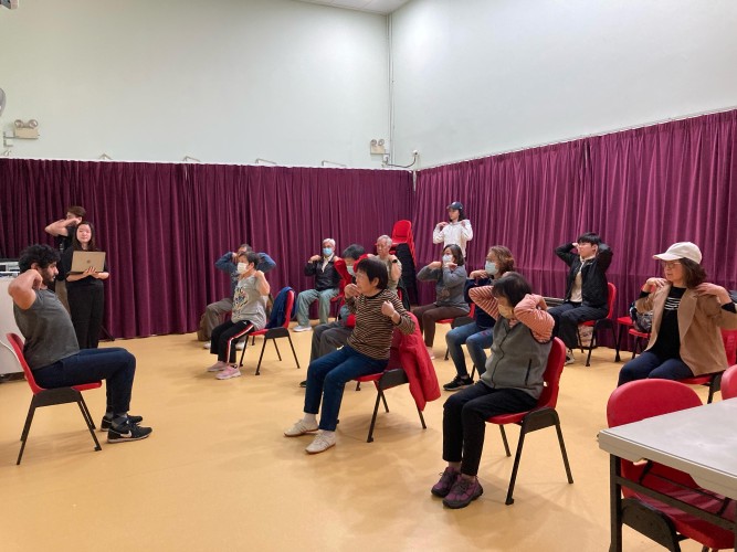 Lingnan students designed workshops for elderly people in Tuen Mun.