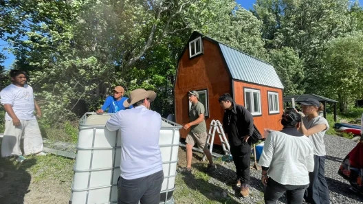 Rainwater harvesting system installation