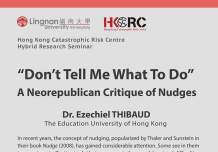 “Don’t Tell Me What To Do” A Neorepublican Critique of Nudges by Dr. Ezechiel Thibaud