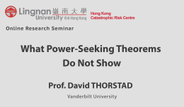 "What Power-Seeking Theorems Do Not Show" by Prof. David THORSTAD