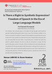 "Is there a right to synthetic expression? Freedom of speech in the era of large language models?" by Prof. Bartek Chomanski