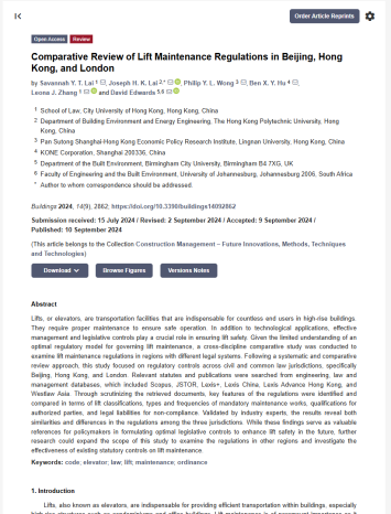 Comparative Review of Building Maintenance Regulations in Different Cites