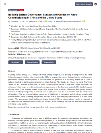 Energy Governance: Statutes and Guides on Retro-Commissioning in China and the United States