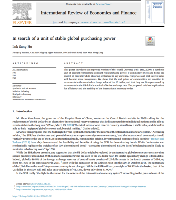 In search of a unit of stable global purchasing power