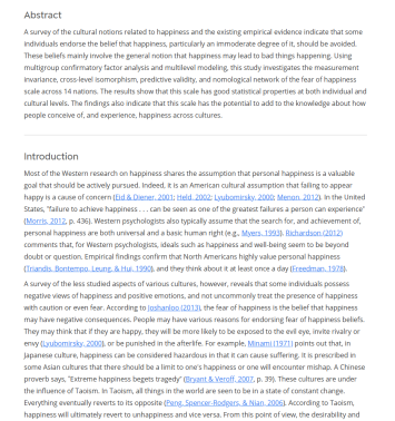 Cross-cultural validation of fear of happiness scale across 14 national groups