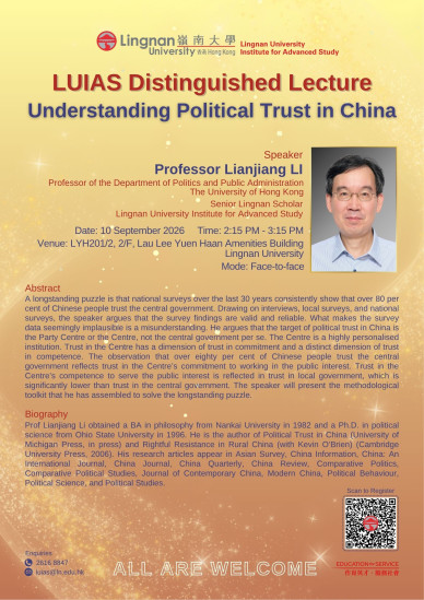 Understanding Political Trust in China