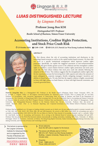 Accounting Institutions, Creditor Rights Protection, and Stock Price Crash Risk