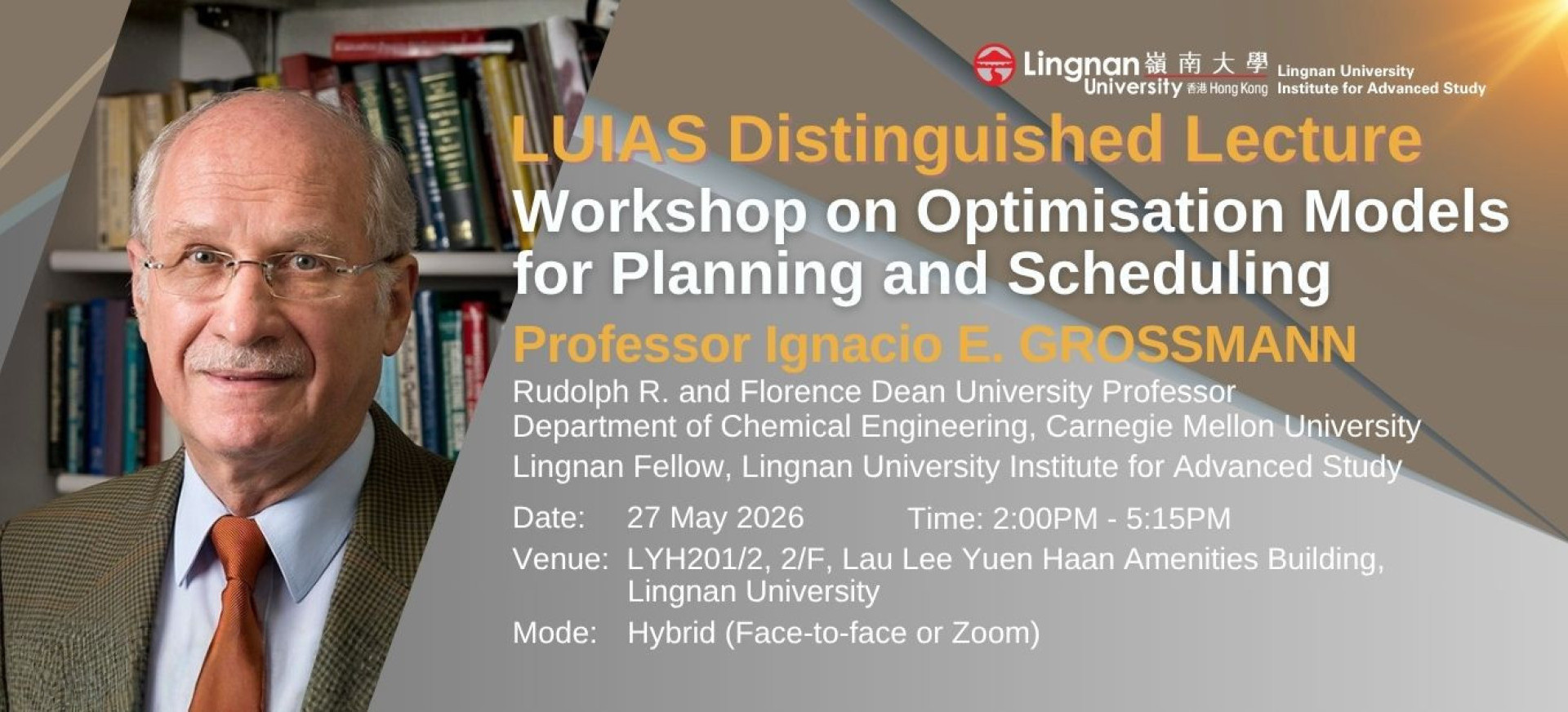 Workshop by Prof Ignacio Grossmann