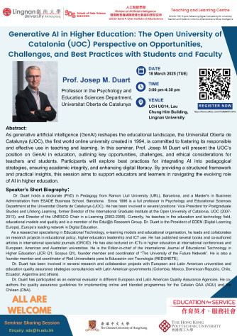 Seminar - Prof. Josep M. Duart