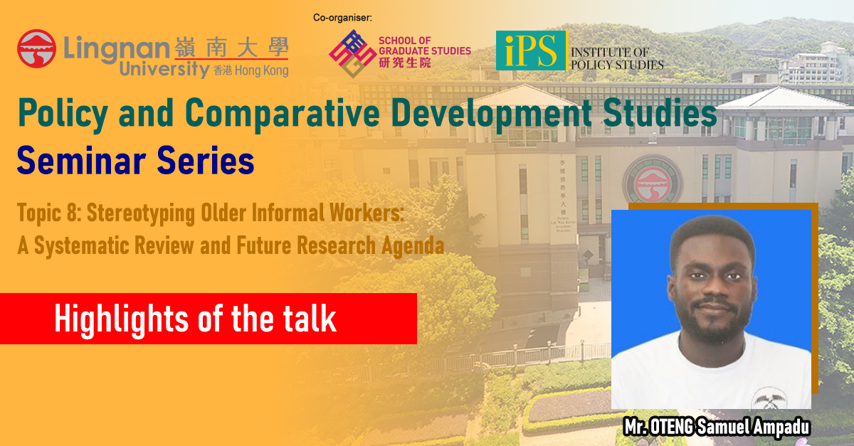 Policy and Comparative Development Studies Seminar Series - Seminar 8