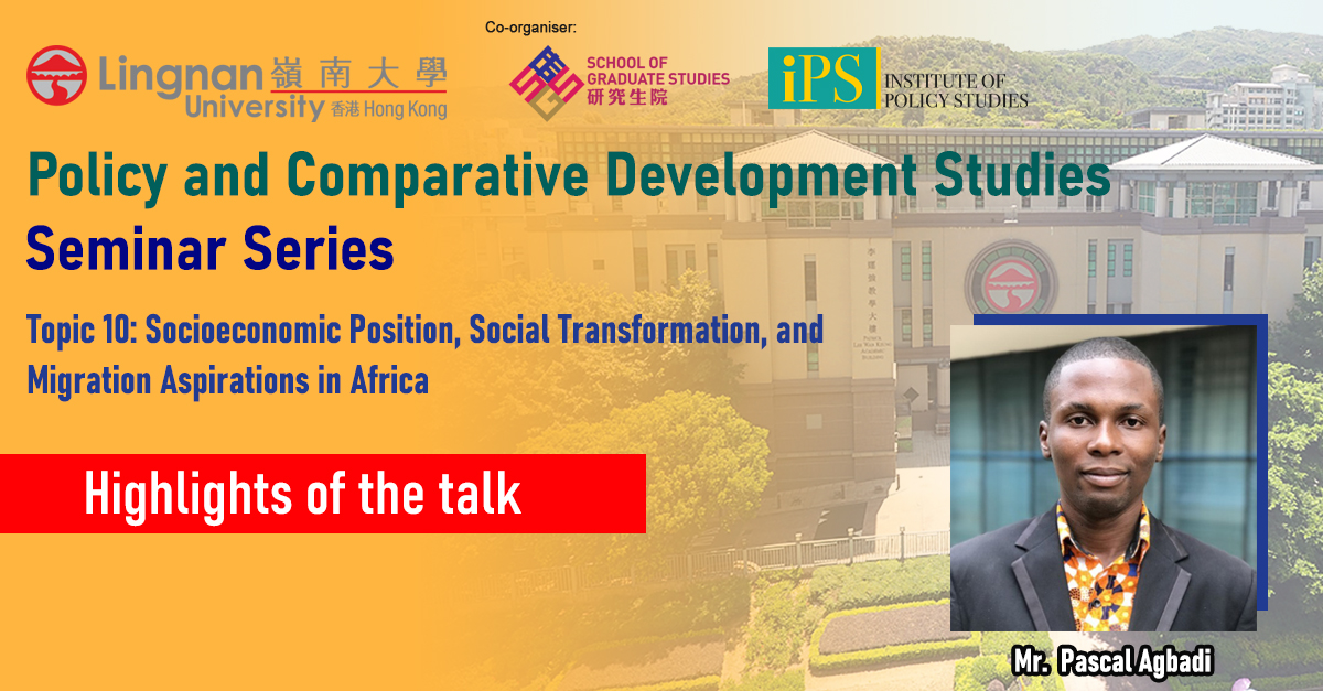 Policy and Comparative Development Studies Seminar Series - Seminar 10
