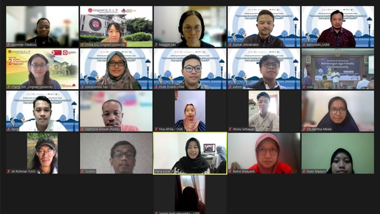 Lingnan University Co-organised the Inaugural Impact Case Seminar in Indonesia with Universitas Gadjah Mada, and Elderly Rights Advocacy Treatment (ERAT), Indonesia, to Promote Age Friendly Cities (AFC)