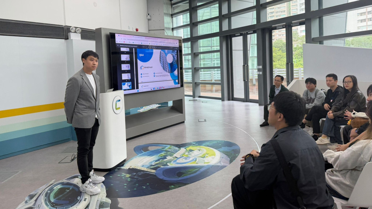 The students attended an engaging presentation from Lucas Mo, Co-Founder and CEO of NineSmart Limited, who discussed how property technology and IoT solutions are revolutionising automation in the built environment.