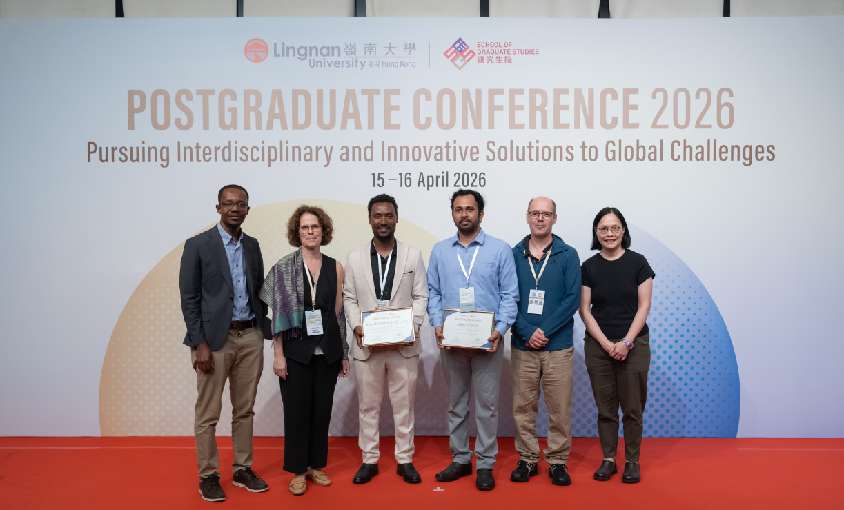 Mr Kassahun Dejene Zeleke (third from left) and Mr Albin Thomas (third from right), recipients of the Best Paper Award, join keynote speakers and Co Chairs of the Organising Committee in celebration of their achievement.