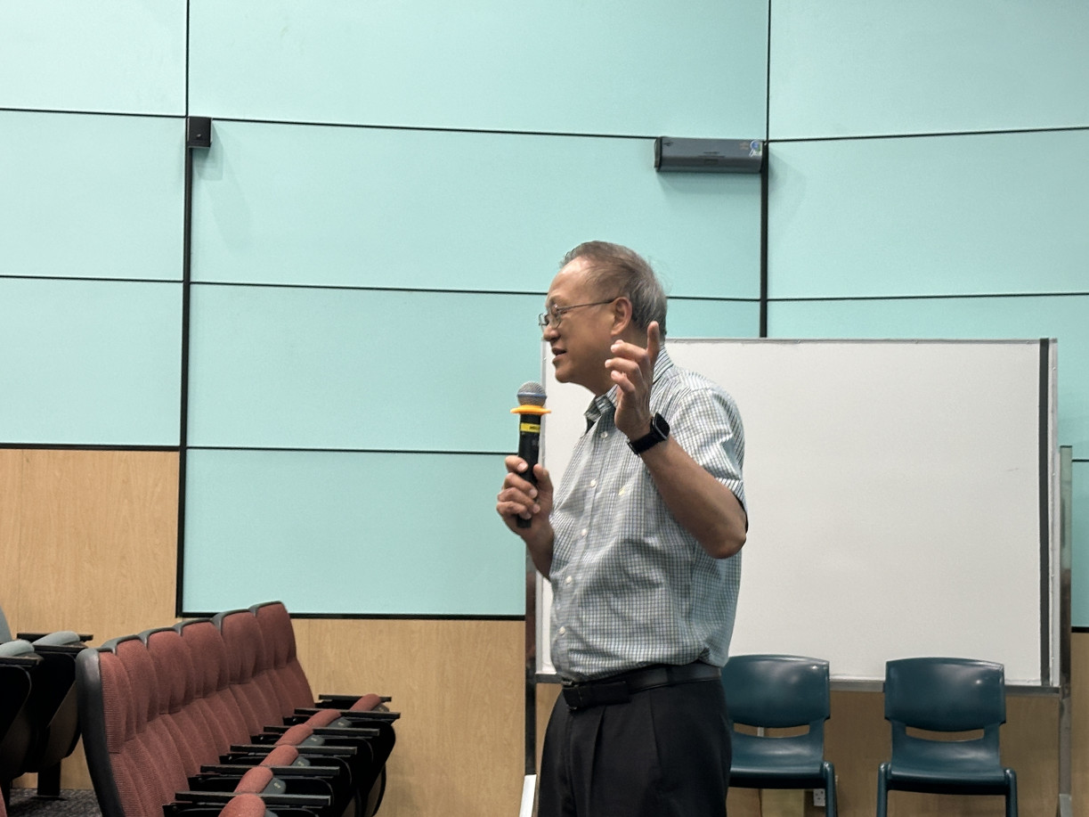 Prof Albert Leung Wing-nang, Professor of Clinical Practice from the School of Graduate Studies at Lingnan University, attends the gathering with students, marking the successful conclusion of the 2025/26 academic year.