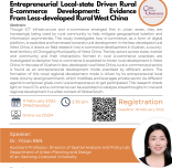 Entrepreneurial Local-state Driven Rural E-commerce Development: Evidence From Less-developed Rural West China