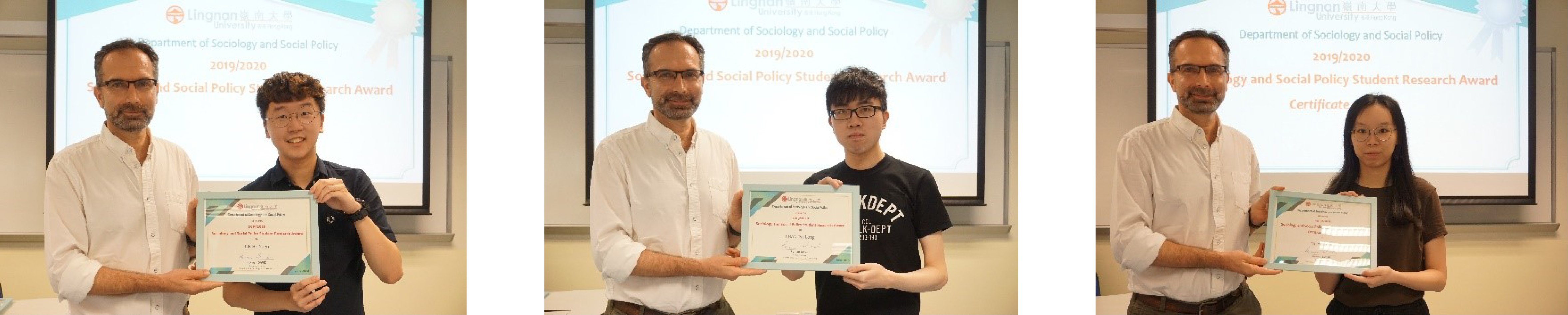 Picture of the Sociology and Social Policy Research Awards in AY2019/22's awardees