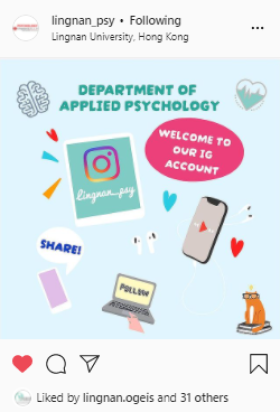 Department of Psychology's Instagram picture
