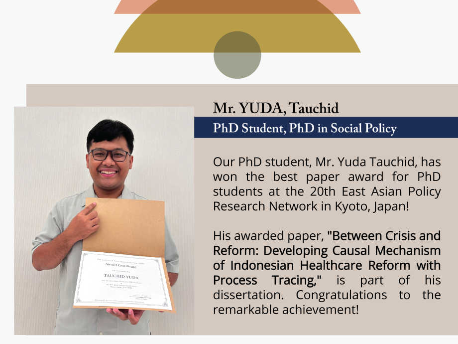 Mr. Yuda Tauchid, PhD student, PhD in Social Policy